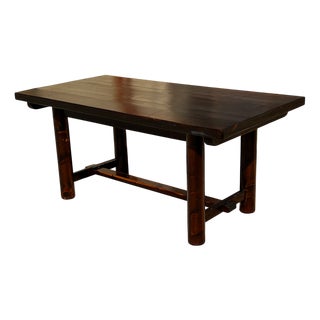 Dining Room Table in Pine and Oak by Georges Robert, 1960s For Sale