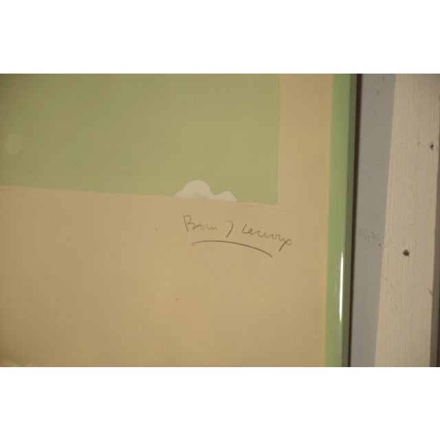 Modern Jean Boris Lacroix, Landscape, Gouache on Paper, 1940s For Sale - Image 3 of 8