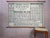 Original linen school map between two wooden sticks depicting ‘the periodic table of elements’. 206cm x 140cm x 3cm. Can...