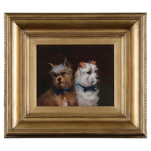 2000 - 2009 Alfred Wheeler Victorian Sporting Oil Painting of Dogs, 19th Century, Oil on Board For Sale - Image 5 of 5