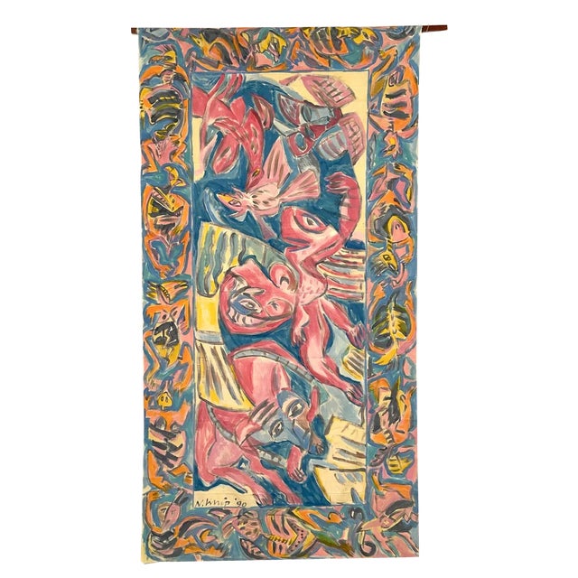 Noor Knip, Abstract Composition, 1990, Acrylic on Canvas For Sale