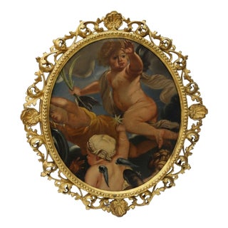 Nude Figurative Composition, 1790, Oil Painting on Canvas, Framed For Sale