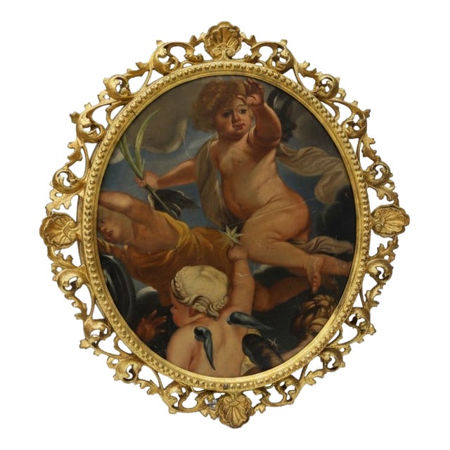 Nude Figurative Composition, 1790, Oil Painting on Canvas, Framed For Sale