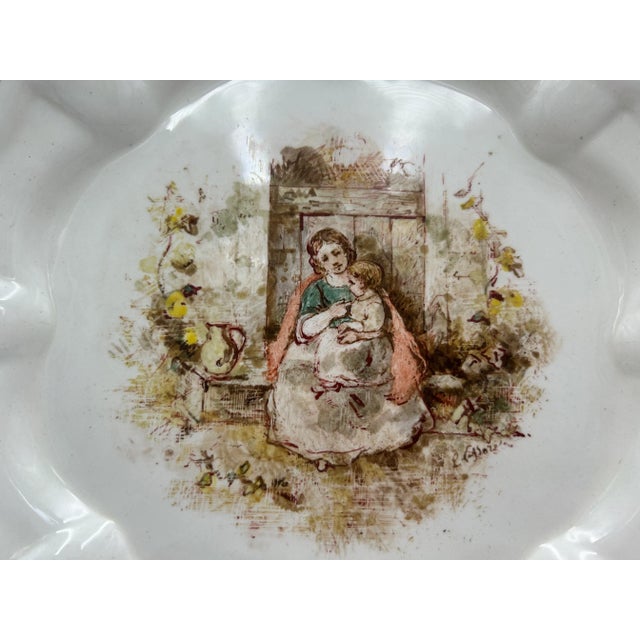 Plate by Emile Lessore for Wedgwood, 1858, in Flawless conditions. Designed before 1890 This piece has an attribution...