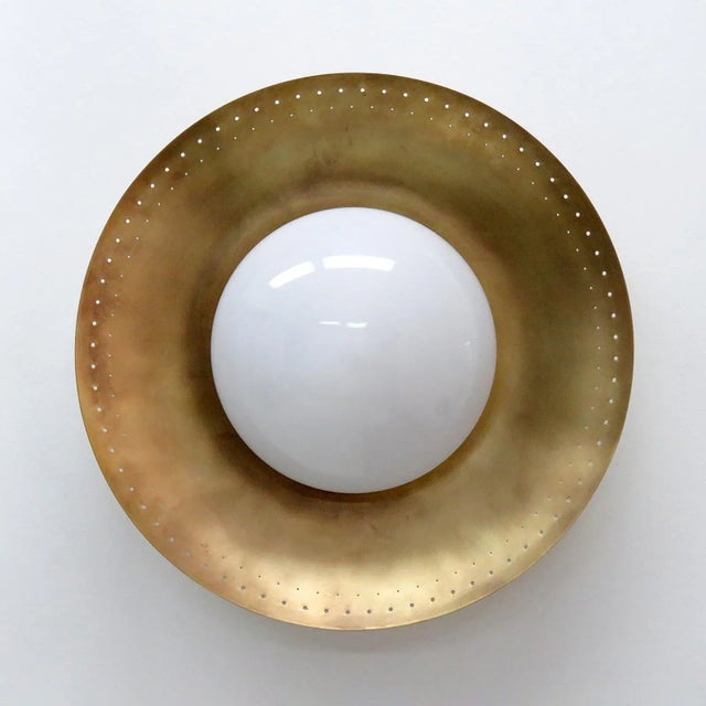 Wonderful ‘Maine-18’ wall or ceiling light designed by Gallery L7, handcrafted and finished in Los Angeles from American...