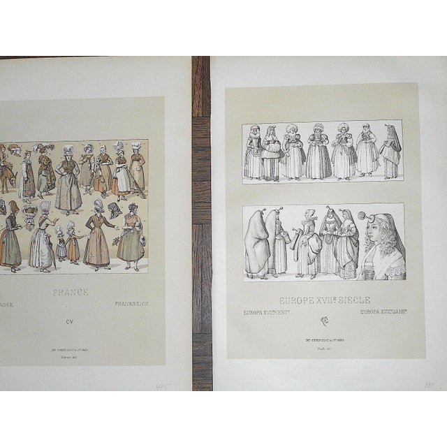 Antique 19th Century Lithographs-Women-Folio Size - Set of 6 For Sale - Image 4 of 7