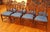 Traditional 1990s Set of 8 Regency Style Solid Mahogany Fleur-De-Lis Blue Fabric Dining Chairs For Sale - Image 3 of 18