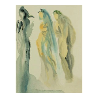 1960 Dali Woodcut Paradise 9 the Sphere of Venus For Sale