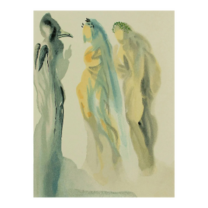 1960 Dali Woodcut Paradise 9 the Sphere of Venus