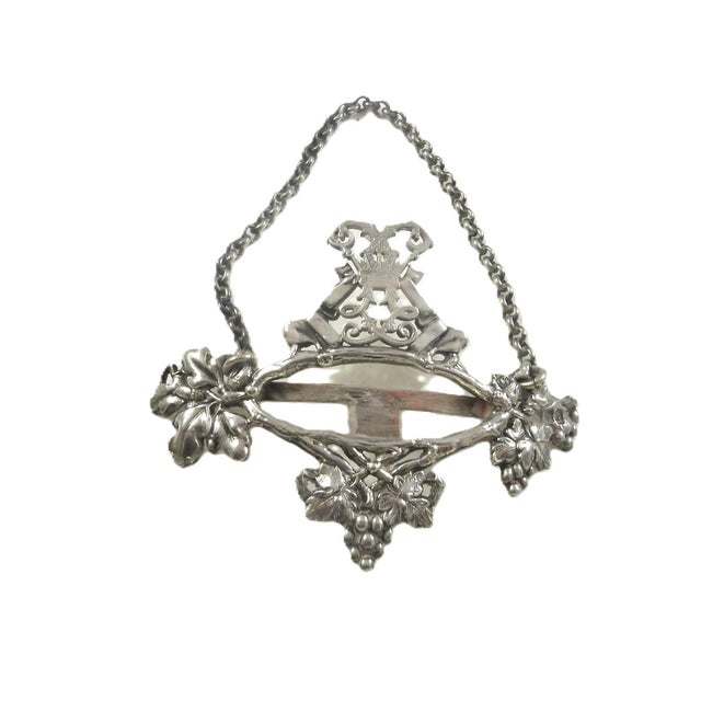 A fine quality Victorian solid sterling silver wine decanter label, fully hallmarked for London, 1866, with the respected...