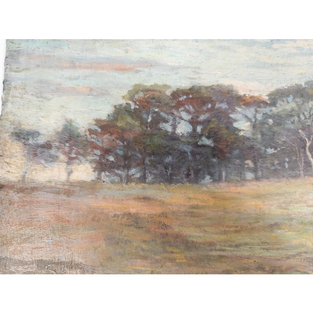 Green 19th or 20th Century European French Impressionist Plein Air Landscape Painting For Sale - Image 8 of 11
