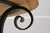 Round Cherry Top Wrought Iron Base Dining or Center Table For Sale - Image 13 of 14