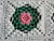 1970s 1970s Handmade Crochet Bedspread Rose Splendor or Rose Pineapple Granny Square With Fringe White Green Pink For Sale - Image 5 of 12