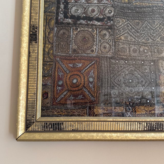 I bought the piece on a vacation in remote India and had it framed at here . It is large and brings so much exclusivity to...