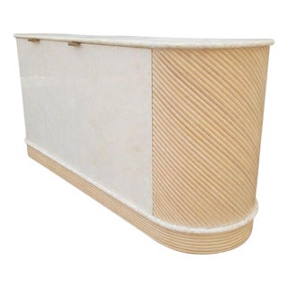 Casa Bique Neoclassical Credenza With Marble Top, 1988–91 For Sale