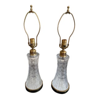 Vintage Waterford Crystal Lamps, a Pair For Sale