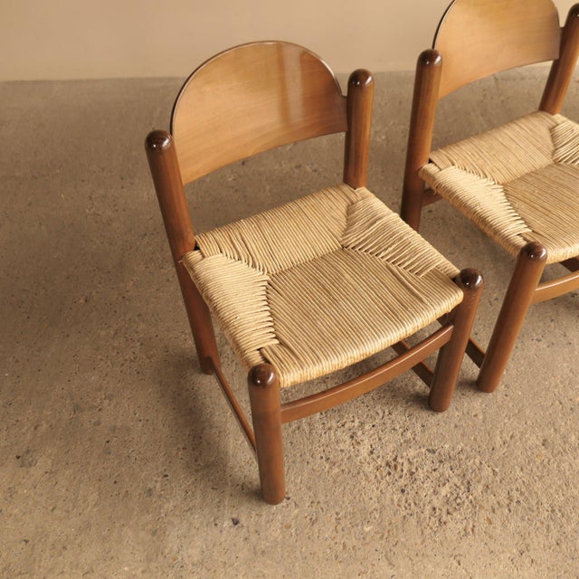 Rush Dining Chairs from Padova, Set of 4, in Good conditions.