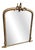 Large Antique English Carved Wood and Gesso Arched Top Gilt Overmantel Mirror For Sale