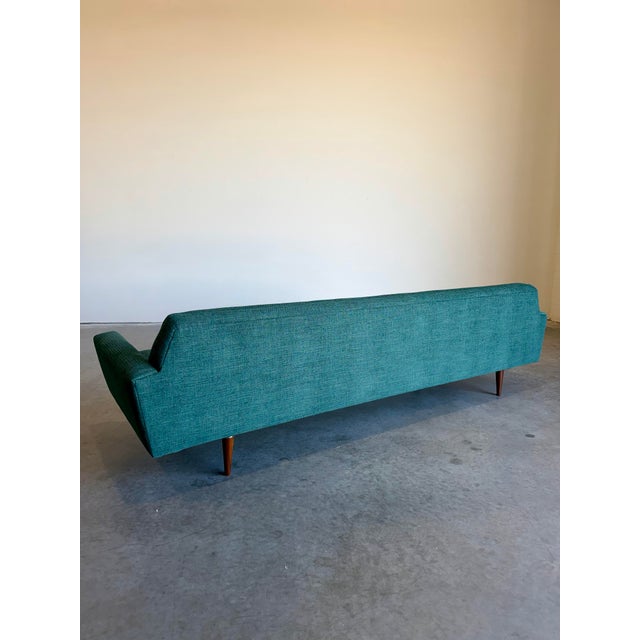 Wood Mid Century Fully Restored Adrian Pearsall Style Gondola Sofa For Sale - Image 7 of 12