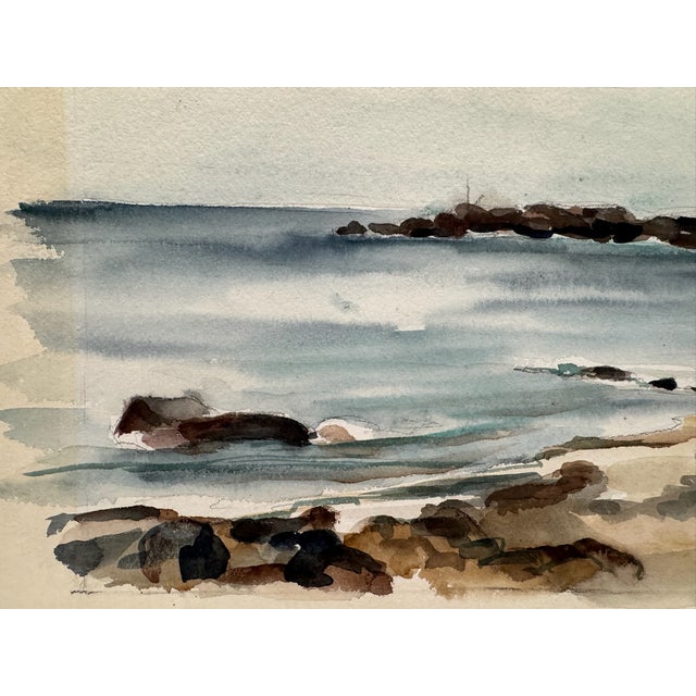 Original watercolor on paper by Henry Emil Salloch, also known as Heinz Emil Salloch, the German-born American artist and...