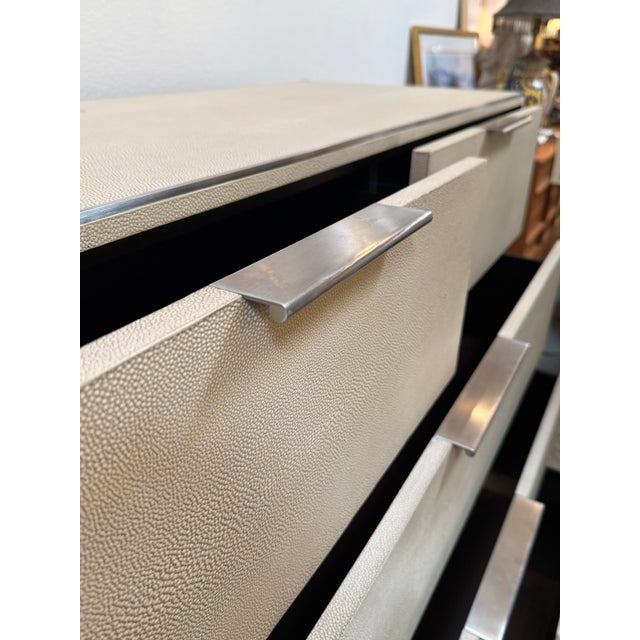 Restoration Hardware Baby & Child Clio Shagreen Dresser, Large For Sale - Image 9 of 12