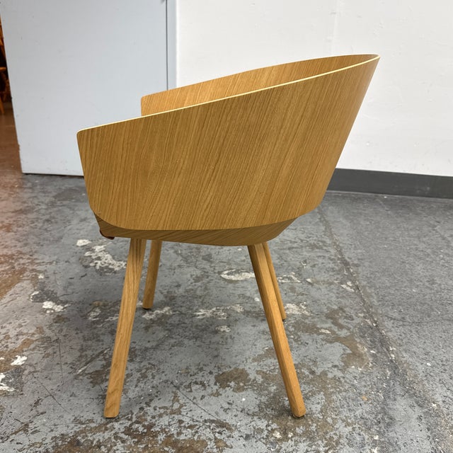 Stefan Diez for E15 Ch04 Houdini Oak + Leather Armchair For Sale - Image 4 of 12