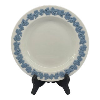 Vintage Wedgewood Queensware Embossed Lavender on Cream Bread & Butter Plates For Sale