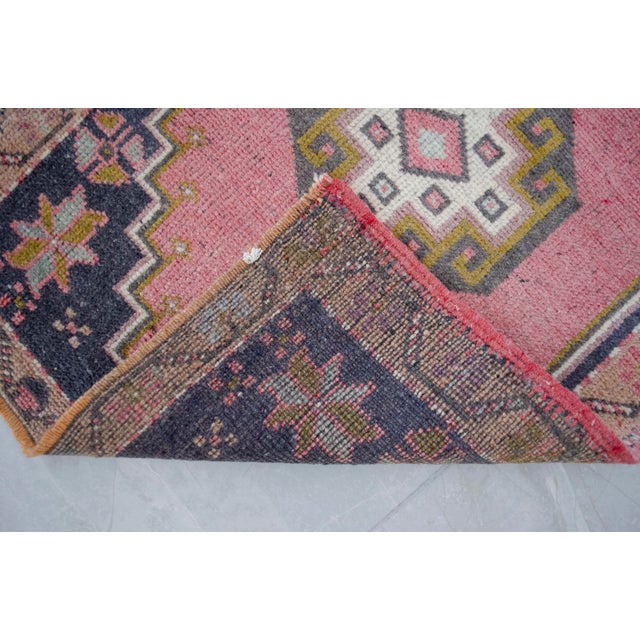 Hand Knotted Small Turkish Rug Wool Door Mat Entry Decor - 23'' X 40'' For Sale - Image 9 of 14