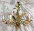 Vintage Tole 6-Light Chandelier With Flower Motif and Honest Patina For Sale - Image 11 of 18