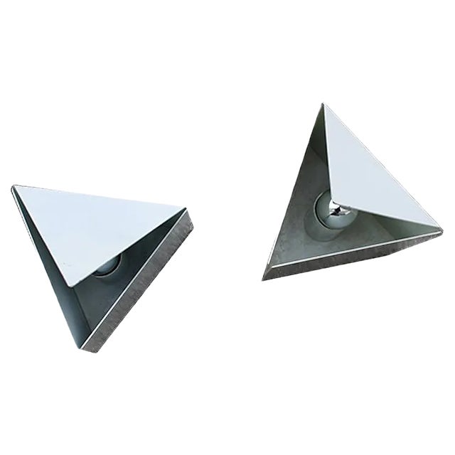 Triangle Table Lamps from Lamperti, 1970s, Set of 2 For Sale