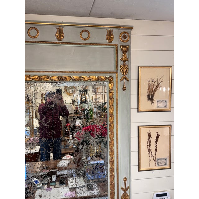 19th Century French Trumeau Style Mirror For Sale - Image 4 of 9
