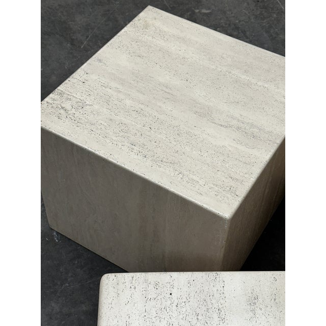Modular Travertine Coffee Table, 1980s, Set of 4 For Sale - Image 4 of 14