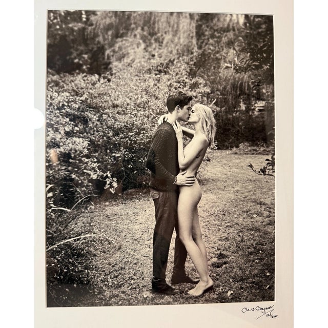 Paper Original 2014 Chris Craymer Black and White Boy Girl Kissing Woods Photograph For Sale - Image 7 of 12