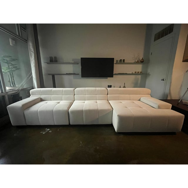 Elevate your living space with this striking Cantoni 3-piece modular sectional, upholstered in a soft yet durable micro...