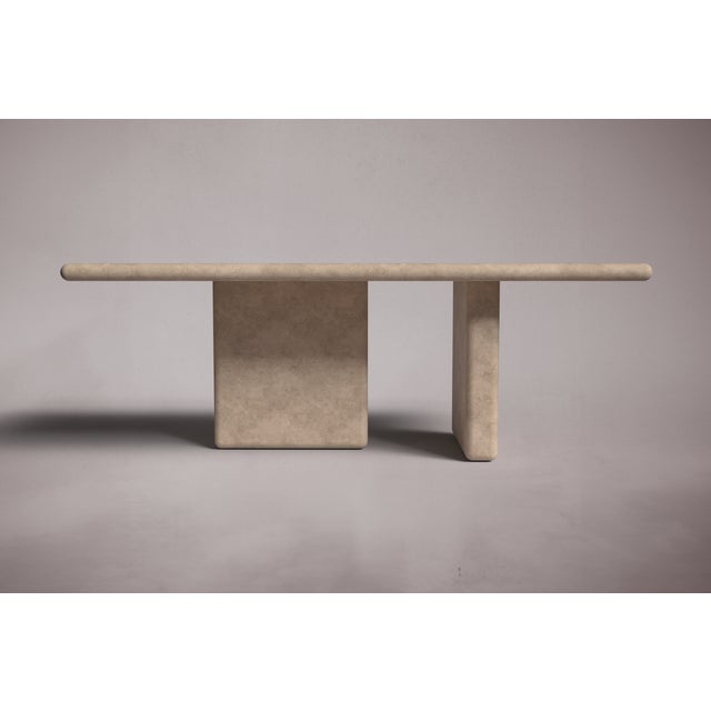 Crafted and hand-finished from Crosscut Travertine. Travertine features natural pitting in various locations, enhancing...