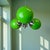 Space Age Green Glass and Chromed Pendant Light, 1970s For Sale - Image 4 of 15
