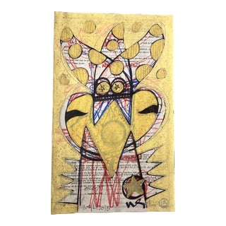 Contemporary Original Wayne Cunningham Abstract Drawing/Painting Signed For Sale