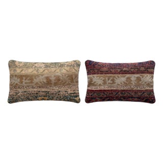 Red Anatolian Rug Pillow Cover 16'' X 24'' - Set of Two For Sale