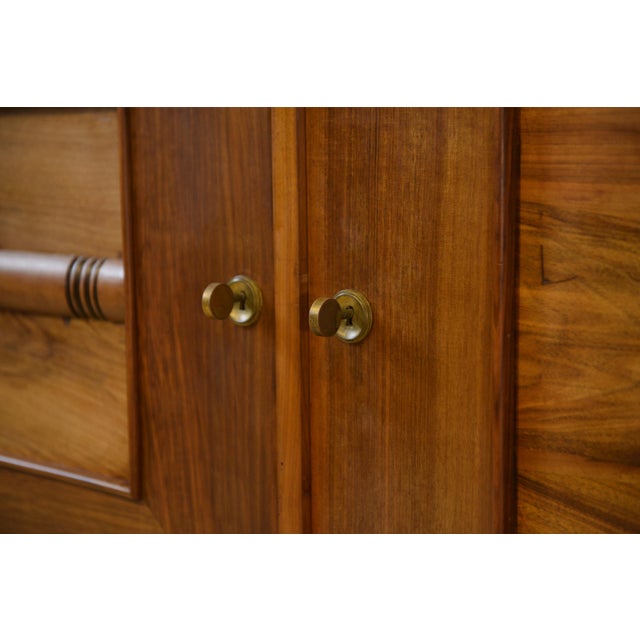 Brown Art Deco Brutalist Sideboard, 1940s For Sale - Image 8 of 13