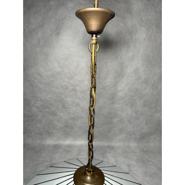 Vintage Segmented Glass Pendant Lamp, 1970s For Sale - Image 6 of 11