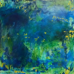"Fireflies" Contemporary Abstract Acrylic Painting