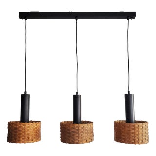 Mid-Century Modern Danish Rattan Pendant, 1960s For Sale