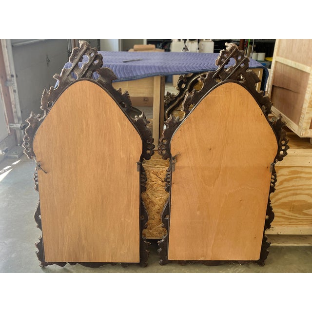 Early 20th Century Italian Carved Giltwood Wall Mirrors - A Pair For Sale - Image 14 of 16