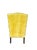 Yellow Vintage Shuford Furniture Yellow Leatherette Wingback Armchair | Queen Anne Style Faux Leather Accent Chair | Traditional Hollywood Regency For Sale - Image 8 of 14