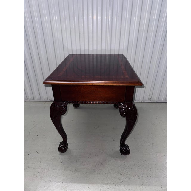 Thomasville Late 20th Century Thomasville Mahogany End Tables – Chippendale Ball & Claw – Matched Pair For Sale - Image 4 of 12