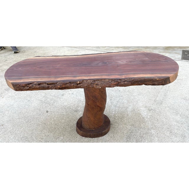 Contemporary Black Walnut Live Edge Coffee Table For Sale - Image 3 of 9