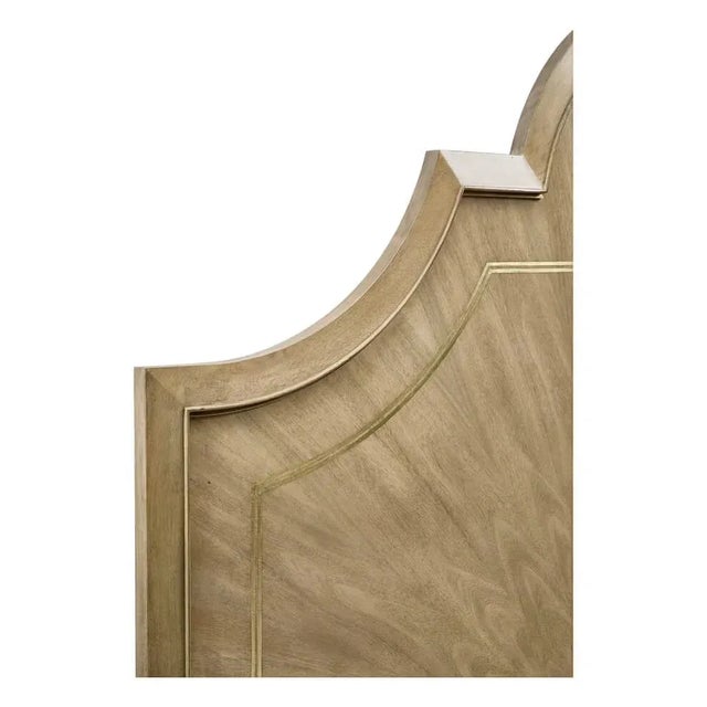 Modern Walnut and Brass King Size Bed For Sale - Image 4 of 6