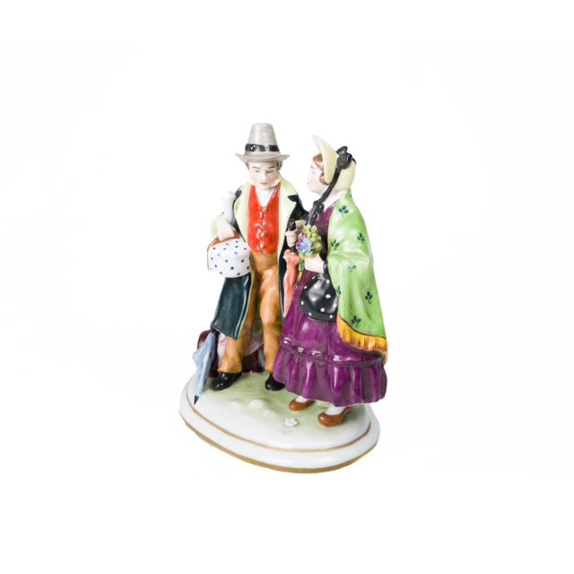 Traveling Couple Figurine from Capodimonte For Sale - Image 4 of 9