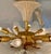 Murano Myran Allan Luxury Lighting Vintage Italian Satin Glass and Gold Semi Flush Mount/Chandelier For Sale - Image 4 of 7