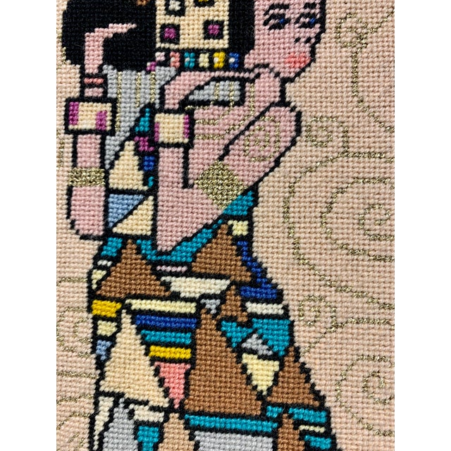 1980s Gustav Klimt Needlepoint Framed Wall Textile Art Chairish